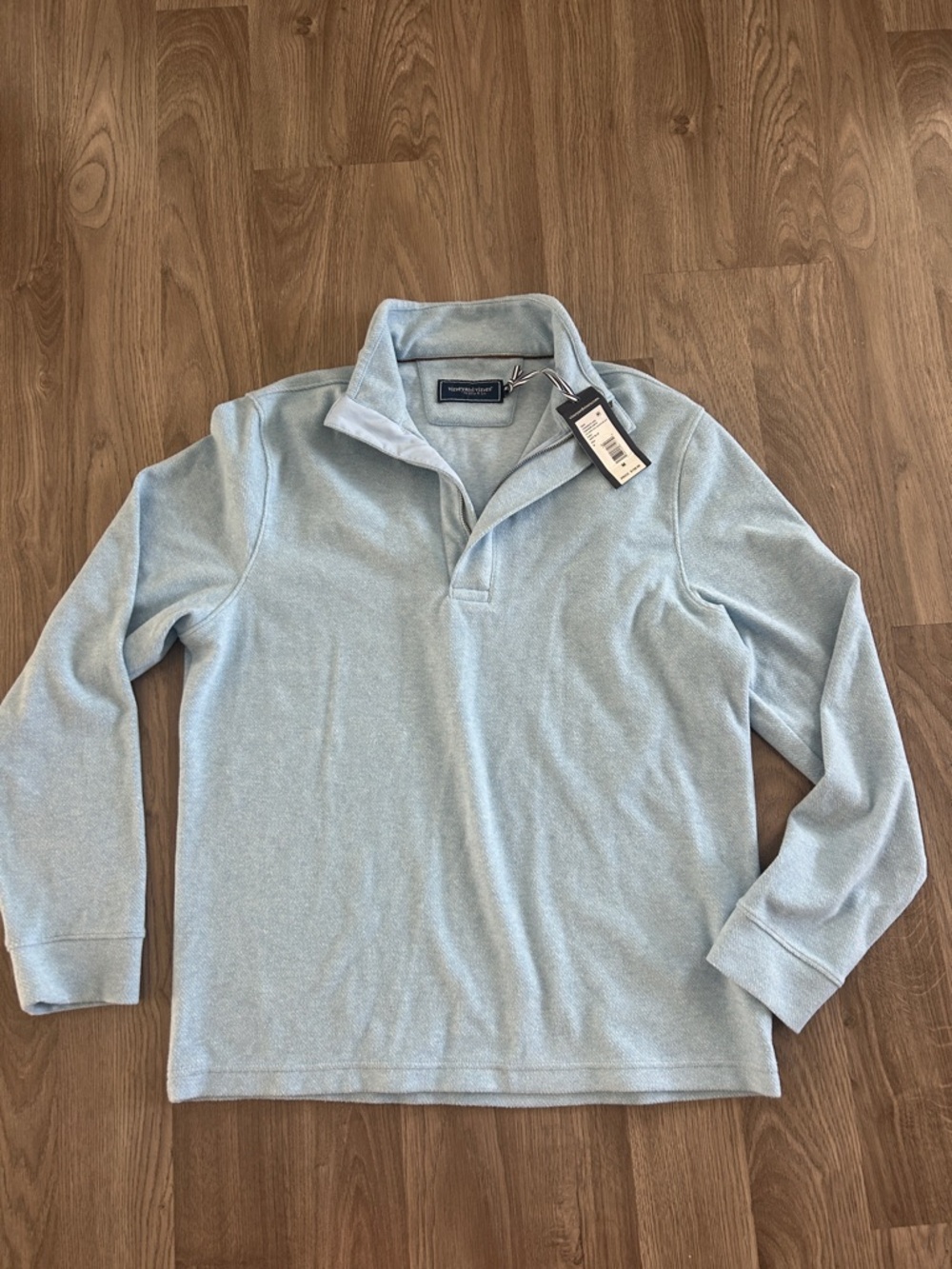 New Vineyard Vines Light Blue Fleece Quarter Zip sz M